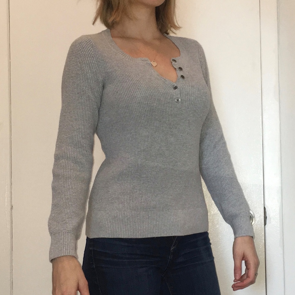 LLBean Grey Waffle Knit Thermal Size XXS